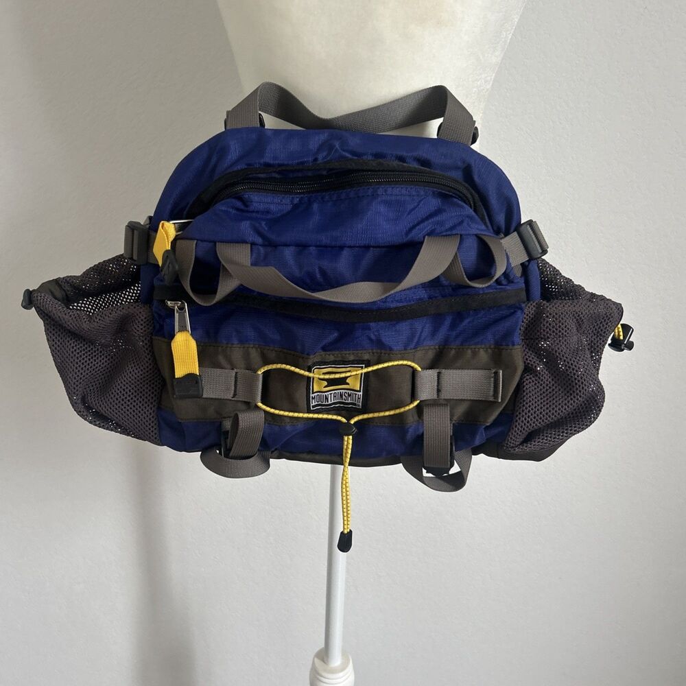 Mountainsmith Tour Lumbar Waist Bag Blue & Yellow XL Fanny Pack Hiking Day Trip
